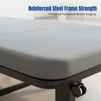 Folding Recliner Bed, Office Nap Chair, Single Lounger, Portable, Steel Frame, Hospital Assistant, Home, Outdoor Camping