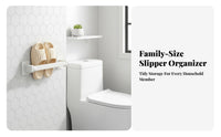 Space-Saving Wall Mounted Slipper Rack Waterproof No-Drill Draining Slipper Rack Long-Lasting for Renters, Students, Restroom, Dorm Room