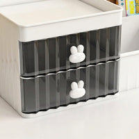 Multi-Layer Desktop Organizer with Drawers for Vanity Table, Desk Storage Box for Study Drawer Style Stationery Holder