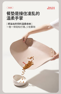 【petstar_半包围餐垫】宠物碗垫防水防滑猫狗吃饭垫子猫咪餐具垫
