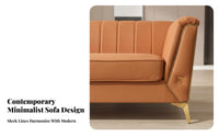 Light Luxury Design 3-Seater Couch Nordic design 3-Seater Modern Settee Minimalist Aesthetic Sofa Comfortable for Apartment Dwellers, Homeowners, Business Owners, Living Room, salon, Reception Area, Studio
