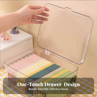 Transparent Multicompartment Storage Box transparent Design Desktop Accessory