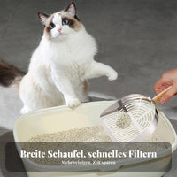 Stainless Steel Pooper Scooper Rust-Proof Cat Litter Scoop Rustproof