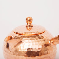 Qingkui Copper Teapot with Side Wooden Handle, Thickened Brass, for Boiling Water