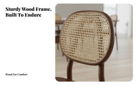 Cane Spine Chair Nordic Theme Household Furniture Woven Spinerest Minimalist Design for Hosts, Adults, Dining Room, Hotel, Cafe