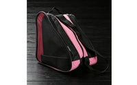 Mesh Roller Skate Bag with Helmet Pocket Breathable Triangular Skate Bag 3-Layer Zippered for Skaters, Skating Lessons