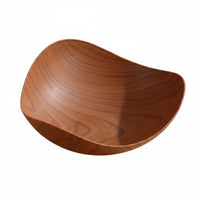 Fruit Platter Bowl Curved Sides Wooden Fruit Bowl Irregular Shape Tableware for Table