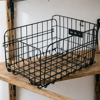 Folding Rear Bike Basket Wire Bike Basket with Mounting Plates Easy Installation for Daily Commuting