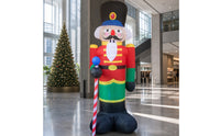 Freestanding Christmas Inflatable Nutcracker Inflate Inflatable Nutcracker Soldier Portable Holiday Decoration Easy for Yard, Porch