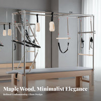 5 Pieces Maple Wood Pilates Studio Equipment Exceptional Materials Pilates 5 Piece Set Ergonomic and Comfortable for Home Gym Users, Wellness Center