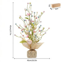 Easter Tree With Lights Easter Branch Decoration Artificial Egg Branch Decor for Home Office Mantel
