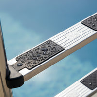 Pool Ladder with Curved Handrails Non-Slip Stainless Steel Pool Ladder Rust Resistant for Hotel Managers, in-Ground Pools