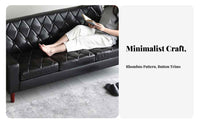 Nordic Influence 3-Seater rugged Settee Modern Design Multi-Piece Seating Group Minimalist look Sofa Designer Look for Small Apartment Dwellers, Interior Designers, Office Managers, Reception Area, Lounge