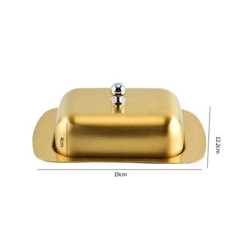 Stainless Steel Butter Dish Multipurpose Metal Cheese Box Dishwasher Safe