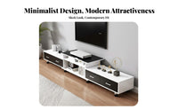 Sturdy Construction Modern TV Console with Storage Spacious Top TV Stand with Storage Adjustable Feet Floor Standing Entertainment Center for Apartment Dwellers, Homeowners, Families, Bedroom