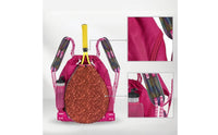 Portable Racket Backpack Sturdy Backpack with Racket Compartment Sturdy Sling Bag with Mesh Side Pocket Compact for Players, Athletes, Training