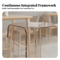 Clear Acrylic High Stool Modern Look Transparent Invisible Stool Space-Saving Design