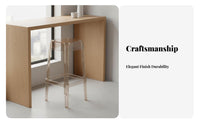 Clear Acrylic High Stool Modern Look Transparent Invisible Stool Space-Saving Design