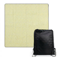 Picnic Blanket and Camping Mat with Leaf Pattern, Fiber Sleeping Mat with Straps, Waterproof Mat for Garden Use, Anti-Slip 850g Beach Blanket
