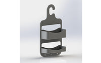 2-Tier Shower Holder Washroom Hanging Storage Rack Quick-Draining for Kitchen