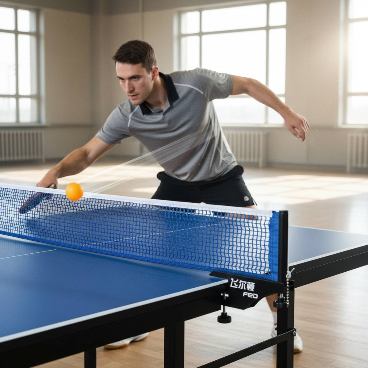 Table Tennis Net Set Universal Fit Table Pong Net and Post Set Easy Installation Athletic Gear for Kids, Training, Competition, Outdoor
