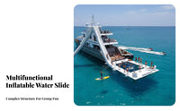 Inflatable Yacht Slide Heavy-Duty PVC Inflatable Boat Slide Compact Storage for Adults, Family, Sea, Lake, Summer Vacation