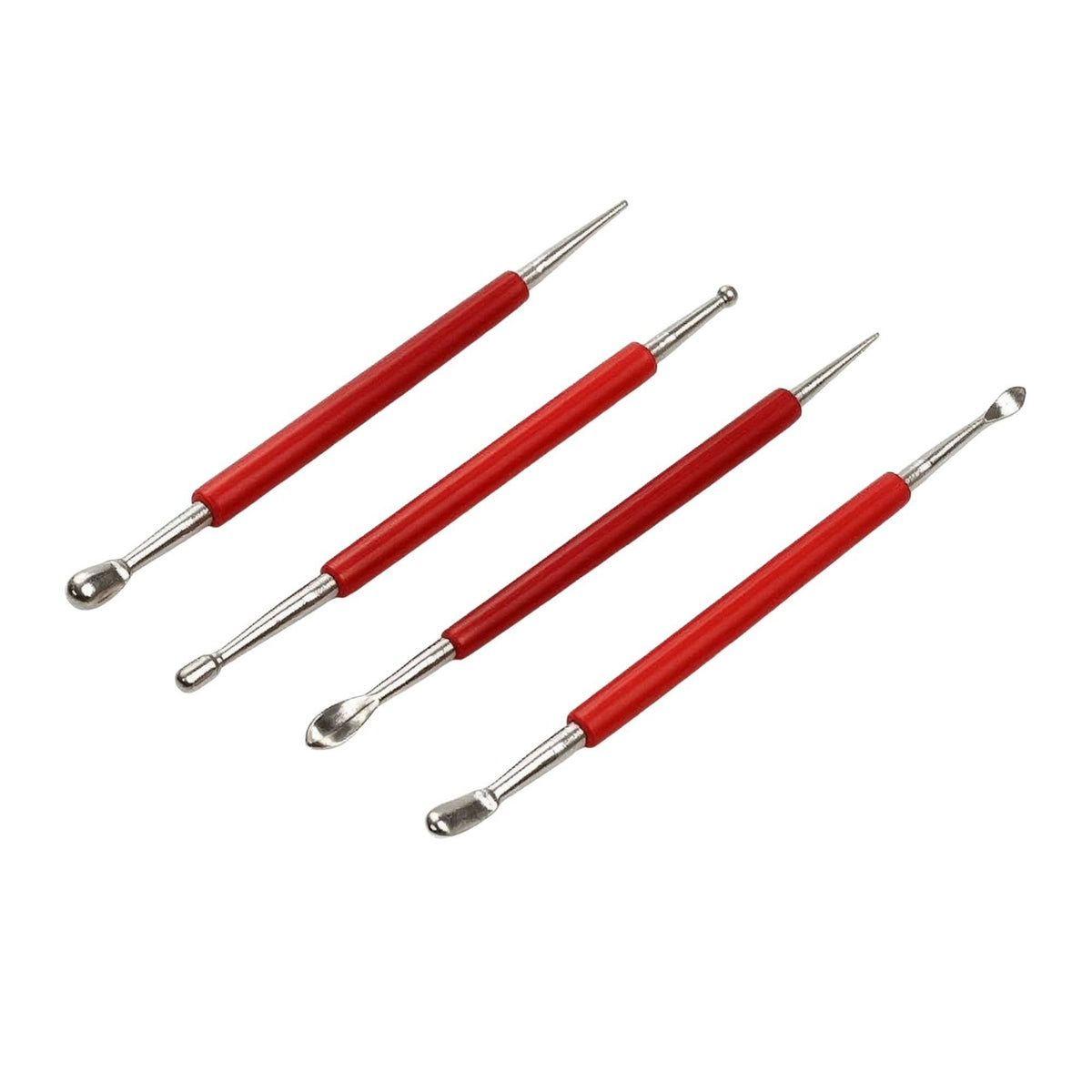 4 Pieces Stainless Steel Clay Sculpting Tool Cylindrical Clay Modeling Tool Easy to Clean Stylus Straight for Sculptors