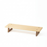 Display Stand with Wooden Legs Wood Computer Stand Stylish Furniture for Workspace