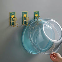 Stainless Steel Basin Rack, Suction Cup Basin Rack for Wall Mounted Basin Rack, Cartoon Layout Saving Washroom Kitchen Laundry Organizer