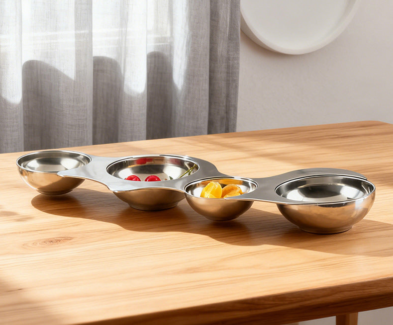 Modern Minimalist Stainless Steel Geometric Snack Tray