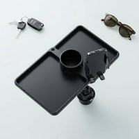 Multifunction Car Phone Cup Holder Mount Side Clamps Suction Cup Phone Holder Angular Design Adjustable Car Bracket Black Finish for Vehicle