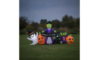 Inflatable Witch Lighted Halloween Inflatable Quick Inflation Yard Decoration for Lawn