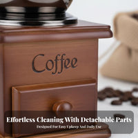 No Electricity Needed Manual Coffee Grinder Adjustable Grind Size Hand Crank Coffee Grinder Portable for Travel, Camping