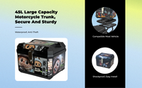 Lockable large motorcycle trunk