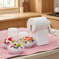 Tabletop Ice Shaver with Hand Crank Portable Shaved Ice Machine Compact Manual Snow Cone Maker Easy to Use for Families, Home Cooks, Summer Parties, Outdoor Gatherings