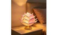 Lotus Lamp Warm Glow Lamp with Petal Shade Ambient Sculptural for Bedside, Bedroom