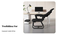Reclining Sled Base Chair Ergonomic Design Office Furniture for Home Workspace