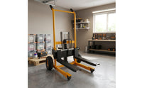 Textured Grips Manual Hydraulic Lifting Hand Truck 4 Wheels Foldable Hydraulic Hand Truck