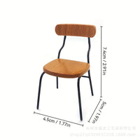 1：12娃娃屋仿真生活场景配件dollhouse迷你户外休闲椅子桌子模型