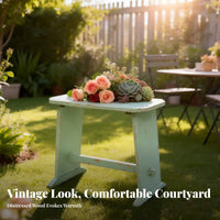 Heart Cutout Pedestal Distressed Finish Plant Stand long-lasting Construction