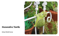 Resin Turtle Statue Weather Resistant Turtle Pot Hug Low Maintenance Resin Tortoise Ornament for Patio, Balcony, Indoor