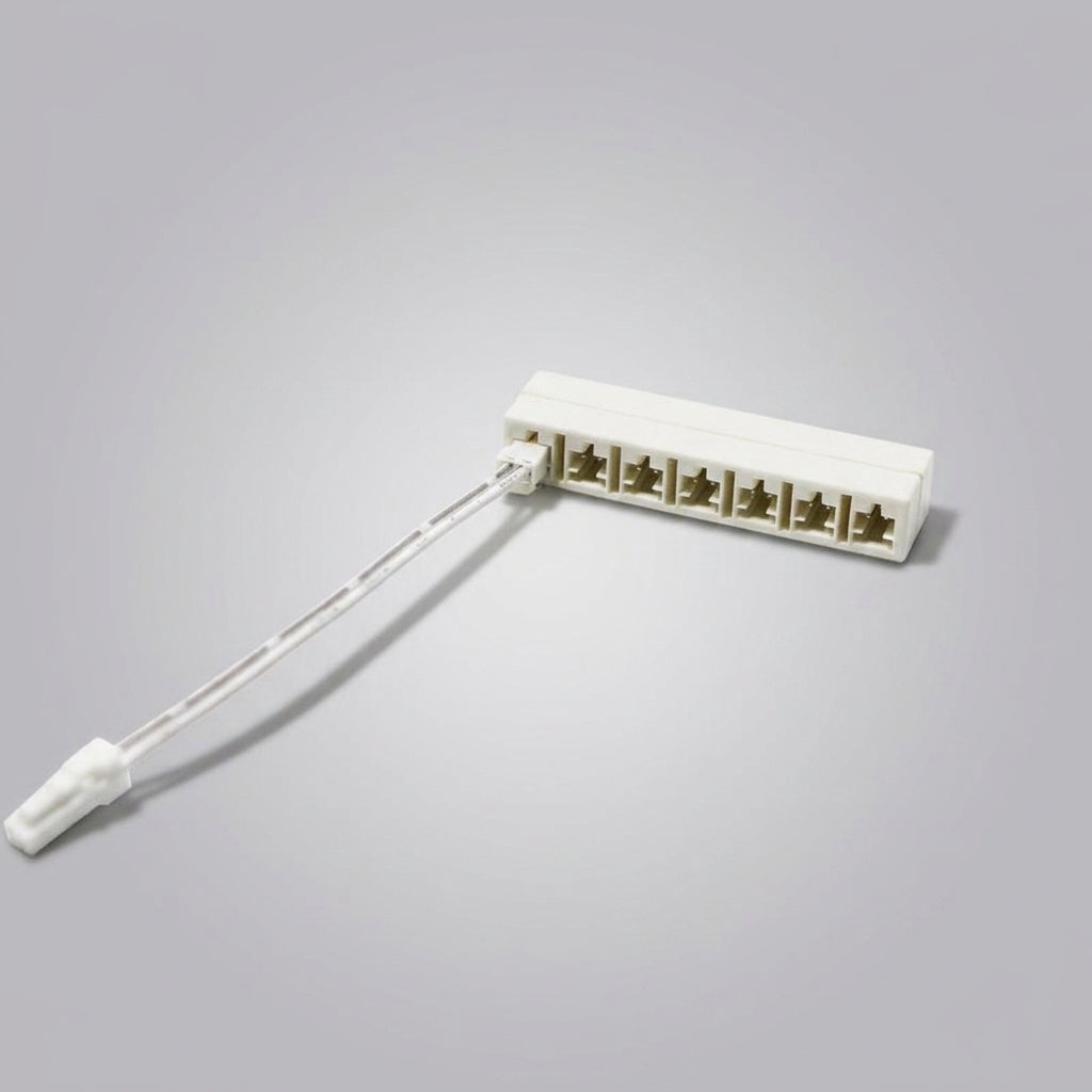 LED Strip Junction Box for Under Cabinet Lighting, 6-Port Wire Distribution Box for Kitchen Lighting, 10cm LED Strip Connector, 12V Low DIY Pins