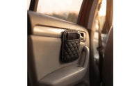 Quilted Car Storage Pouch Leather-Like Car Organizer with Pocket Space-Saving Long-Lasting for Road Trips