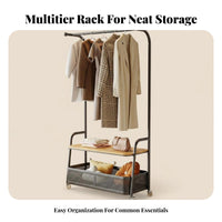 stand-alsinglestanding Valet with Tray Integrated Hanger Coat Stand Stable Base for Adults