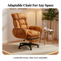 Reclining Gaming Chair with Footrest Reclinable Office Furniture 360-Degree Rotate Head and Lumbar Assistance for Players