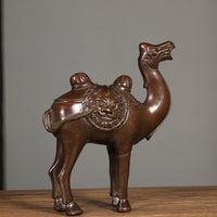 Pure Copper Camel Figurine Desert Ship Double-Hump Camel Home Decor Craft Gift