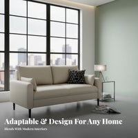 Linear 3-Seater Sofa Modern Design Living Room Furniture Soft Upholstery Easy to Clean for Families, Small Areas, Deactivatedice