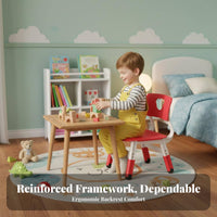 Heart Cutout Backrest Chair Ergonomic Design children's Furniture Heavy Duty