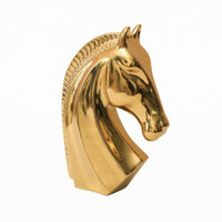 Horse Head Statue Hollow Home Decor Electroplated for Desktop Display