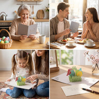 3D Easter Greeting Card Handmade Butterflies Design Easter Card Papercraft Creative Gift for Birthday DIY Easter Holiday Crafts